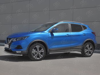 13 999 р. Защита переднего бампера (Ø42 мм, нержавейка) SLITKOFF  Nissan Qashqai  2 (2017-2022) J11 рестайлинг  с доставкой в г. Йошкар-Ола. Увеличить фотографию 3