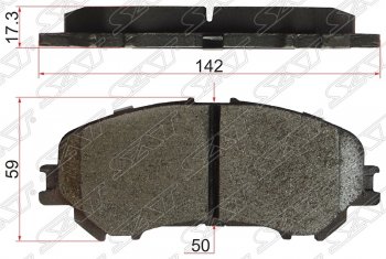 1 239 р. Колодки тормозные SAT (передние) Nissan Qashqai 2 J11 рестайлинг (2017-2022)  с доставкой в г. Йошкар-Ола. Увеличить фотографию 1