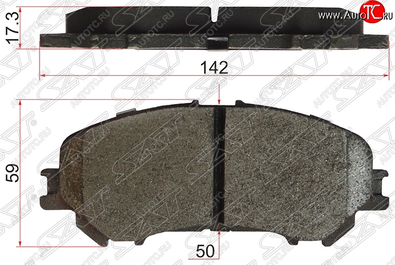 1 239 р. Колодки тормозные SAT (передние) Nissan Qashqai 2 J11 рестайлинг (2017-2022)  с доставкой в г. Йошкар-Ола