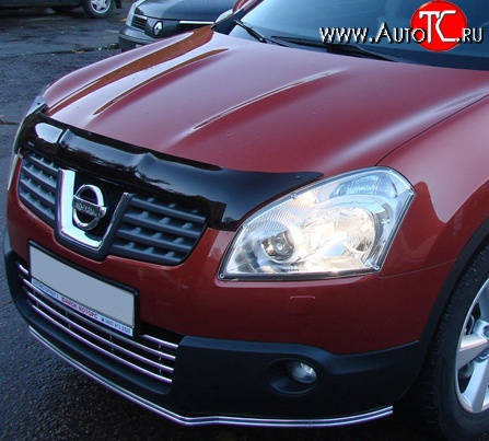 3 199 р. Дефлектор капота NovLine Nissan Qashqai +2 1 J10 дорестайлинг (2008-2010)  с доставкой в г. Йошкар-Ола