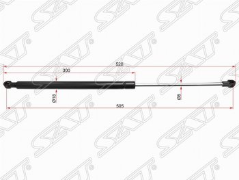 Газовый упор крышки багажника SAT Nissan Qashqai +2 1 J10 дорестайлинг (2008-2010)