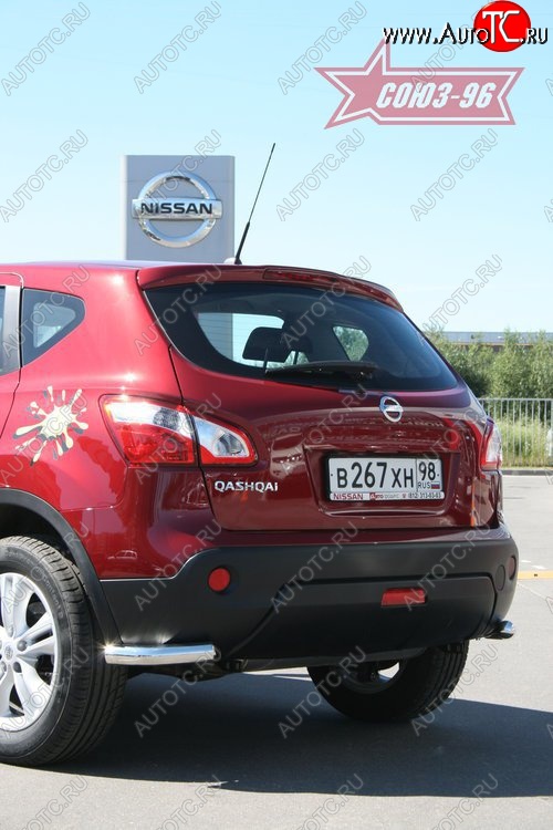 9 179 р. Защита заднего бампера из боковых уголков Souz-96 (d60) Nissan Qashqai +2 1 J10 дорестайлинг (2008-2010)  с доставкой в г. Йошкар-Ола