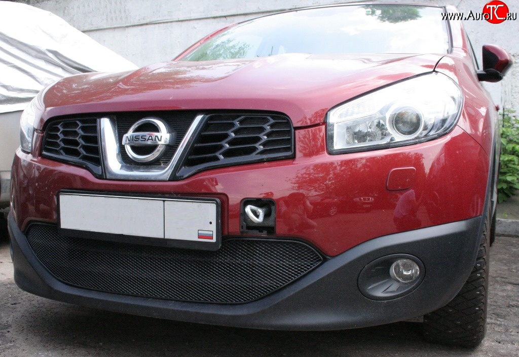 2 349 р. Сетка на бампер Novline Nissan Qashqai 1 J10 рестайлинг (2010-2013)  с доставкой в г. Йошкар-Ола