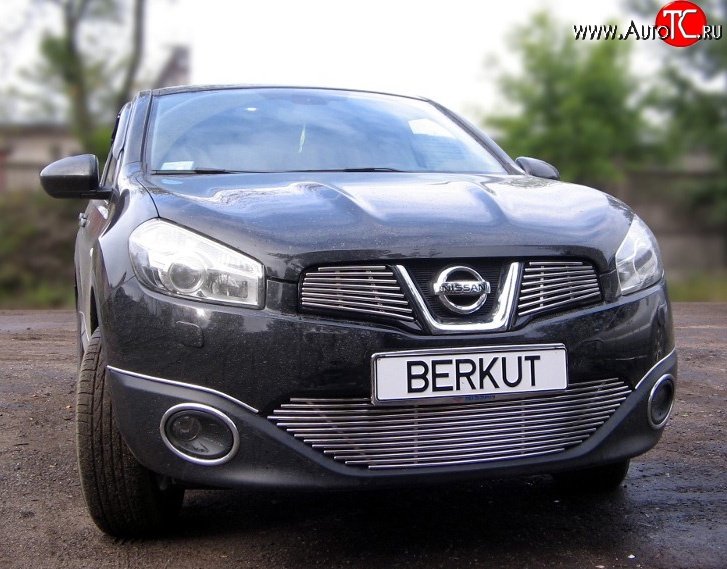 6 299 р. Декоративная вставка воздухозаборника Berkut Nissan Qashqai 1 J10 рестайлинг (2010-2013)  с доставкой в г. Йошкар-Ола