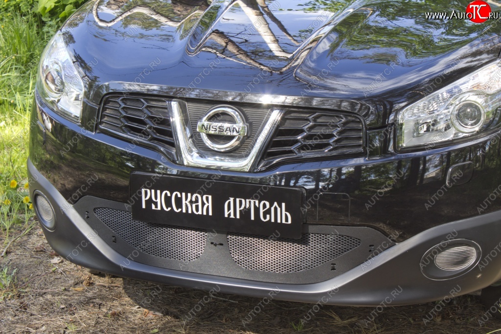 2 099 р. Защитная сетка решетки переднего бампера РА Nissan Qashqai 1 J10 рестайлинг (2010-2013)  с доставкой в г. Йошкар-Ола