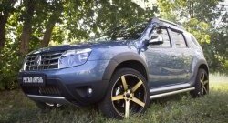 4 649 р. Накладки колесных арок RA (короткие, комплект)  Renault Duster  HS (2010-2015) дорестайлинг (Поверхность шагрень)  с доставкой в г. Йошкар-Ола. Увеличить фотографию 3