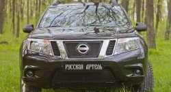 2 199 р. Защитная сетка решетки переднего бампера РА Nissan Terrano D10 рестайлинг (2016-2022)  с доставкой в г. Йошкар-Ола. Увеличить фотографию 3