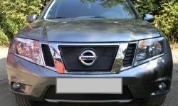 1 469 р. Нижняя сетка на бампер Russtal (черная) Nissan Terrano D10 рестайлинг (2016-2022)  с доставкой в г. Йошкар-Ола. Увеличить фотографию 4