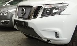 1 539 р. Нижняя сетка на бампер Russtal (хром)  Nissan Terrano  D10 (2013-2022) дорестайлинг, рестайлинг  с доставкой в г. Йошкар-Ола. Увеличить фотографию 2