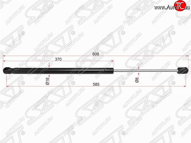 799 р. Газовый упор капота SAT  Nissan Terrano  D10 (2013-2022), Renault Duster  HS (2010-2021)  с доставкой в г. Йошкар-Ола