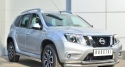 17 599 р. Защита переднего бампера (2 трубыØ63 и 42 мм, нержавейка) SLITKOFF Nissan Terrano D10 дорестайлинг (2013-2016)  с доставкой в г. Йошкар-Ола. Увеличить фотографию 4