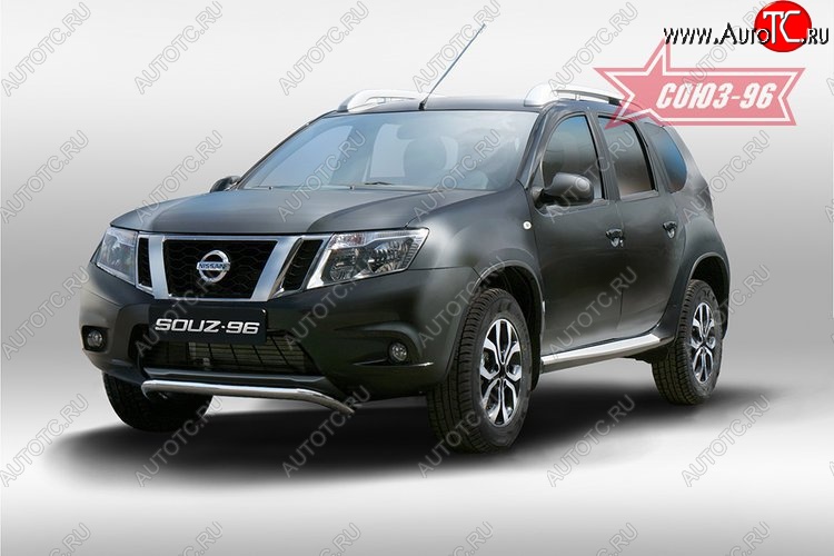 1 169 р. Защита переднего бампера Souz-96 (d60) Nissan Terrano D10 дорестайлинг (2013-2016)  с доставкой в г. Йошкар-Ола