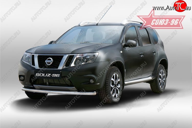 11 384 р. Защита переднего бампера Souz-96 (d60 mm) Nissan Terrano D10 рестайлинг (2016-2022)  с доставкой в г. Йошкар-Ола