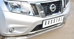 14 649 р. Одинарная защита переднего бампера диаметром 63 мм SLITKOFF Nissan Terrano D10 дорестайлинг (2013-2016)  с доставкой в г. Йошкар-Ола. Увеличить фотографию 2