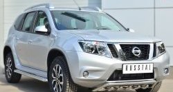 21 449 р. Широкая защита порогов SLITKOFF Nissan Terrano D10 рестайлинг (2016-2022)  с доставкой в г. Йошкар-Ола. Увеличить фотографию 4