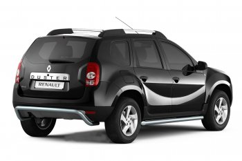 4 299 р. Защита заднего бампера PT GROUP Ø51мм ИСКРА (ППК) RENAULT Duster 2012-/ NISSAN Terrano 2014- Nissan Terrano D10 дорестайлинг (2013-2016) (Сталь с полимерным покрытием, цвет: Серебристый (Искра))  с доставкой в г. Йошкар-Ола. Увеличить фотографию 2