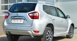 13 949 р. Защита заднего бампера (Ø42 мм волна, нержавейка) SLITKOFF Nissan Terrano D10 дорестайлинг (2013-2016)  с доставкой в г. Йошкар-Ола. Увеличить фотографию 4