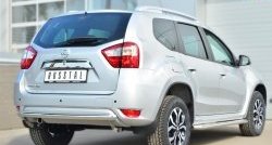 15 999 р. Одинарная защита заднего бампера из трубы диаметром 63 мм SLITKOFF Nissan Terrano D10 дорестайлинг (2013-2016)  с доставкой в г. Йошкар-Ола. Увеличить фотографию 4