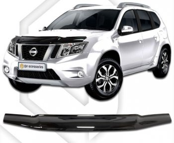 Дефлектор капота CA-Plastiс Nissan Terrano D10 рестайлинг (2016-2022)