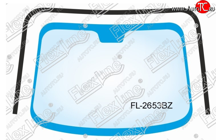 2 599 р. Молдинг лобового стекла FlexLine Nissan Tiida 1 седан C11 рестайлинг (2010-2014)  с доставкой в г. Йошкар-Ола