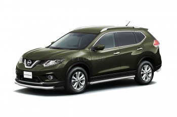 25 699 р. Защита порогов вогнутая из трубы Ø63 Petroil Tuning  Nissan X-trail  3 T32 (2013-2022) дорестайлинг, рестайлинг (Нержавеющая полированная сталь)  с доставкой в г. Йошкар-Ола. Увеличить фотографию 2