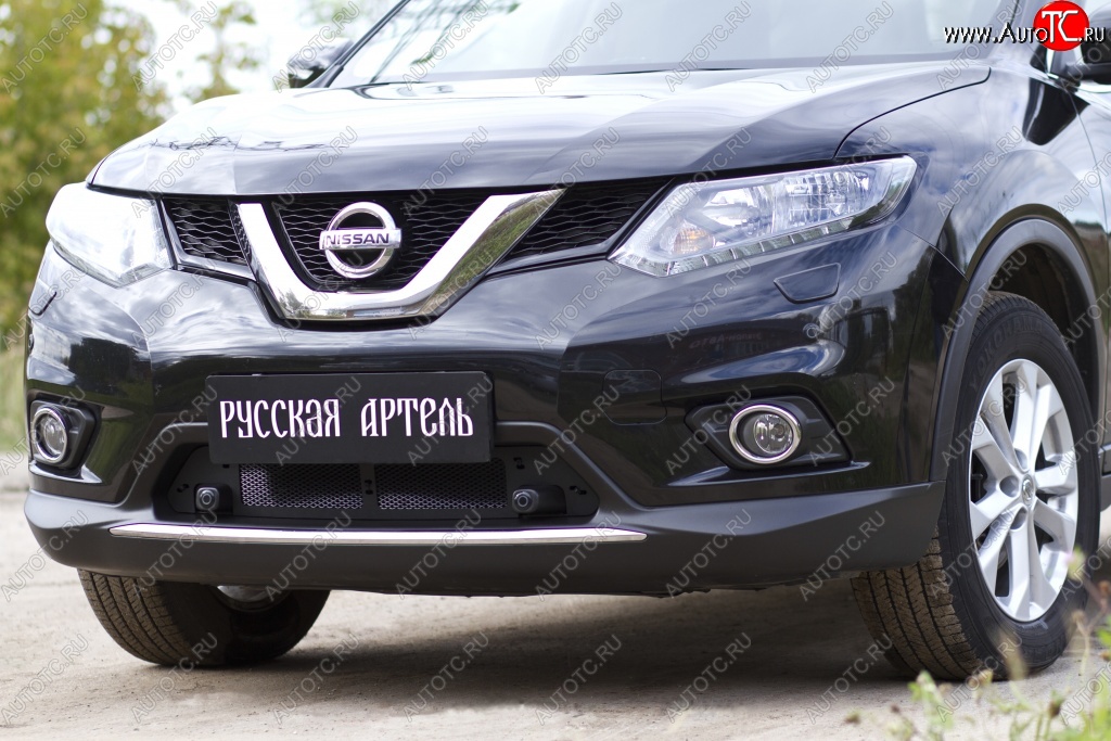 1 789 р. Защитная сетка решетки переднего бампера РА Nissan X-trail 3 T32 рестайлинг (2017-2022)  с доставкой в г. Йошкар-Ола