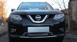 1 569 р. Сетка (под парктроник) на бампер Russtal (хром) Nissan X-trail 3 T32 рестайлинг (2017-2022)  с доставкой в г. Йошкар-Ола. Увеличить фотографию 2