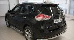 14 549 р. Одинарная защита заднего бампера из трёх труб диаметром 63 мм SLITKOFF Nissan X-trail 3 T32 рестайлинг (2017-2022)  с доставкой в г. Йошкар-Ола. Увеличить фотографию 4