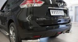 15 599 р. Защита заднего бампера (Ø63 мм уголки, нержавейка) SLITKOFF Nissan X-trail 3 T32 рестайлинг (2017-2022)  с доставкой в г. Йошкар-Ола. Увеличить фотографию 2