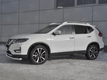 14 349 р. Защита переднего бампера (Ø63 мм, нержавейка) SLITKOFF Nissan X-trail 3 T32 дорестайлинг (2013-2018)  с доставкой в г. Йошкар-Ола. Увеличить фотографию 2