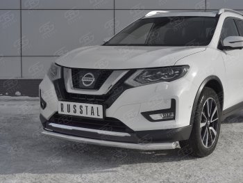 14 349 р. Защита переднего бампера (Ø63 мм, нержавейка) SLITKOFF Nissan X-trail 3 T32 дорестайлинг (2013-2018)  с доставкой в г. Йошкар-Ола. Увеличить фотографию 4