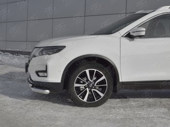 17 949 р. Защита переднего бампера (Ø63 и 42 мм)  Nissan X-trail  3 T32 (2013-2018) дорестайлинг  с доставкой в г. Йошкар-Ола. Увеличить фотографию 3