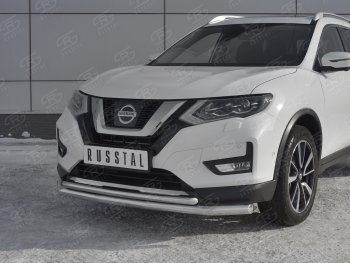 17 949 р. Защита переднего бампера (Ø63 и 42 мм)  Nissan X-trail  3 T32 (2013-2018) дорестайлинг  с доставкой в г. Йошкар-Ола. Увеличить фотографию 4