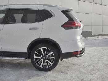 15 699 р. Защита заднего бампера (Ø63 мм, нержавейка) SLITKOFF Nissan X-trail 3 T32 рестайлинг (2017-2022)  с доставкой в г. Йошкар-Ола. Увеличить фотографию 3