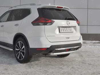 15 699 р. Защита заднего бампера (Ø63 мм, нержавейка) SLITKOFF Nissan X-trail 3 T32 рестайлинг (2017-2022)  с доставкой в г. Йошкар-Ола. Увеличить фотографию 4