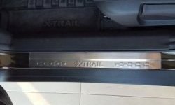 2 399 р. Накладки на порожки автомобиля СТ v2 Nissan X-trail 3 T32 рестайлинг (2017-2022)  с доставкой в г. Йошкар-Ола. Увеличить фотографию 2