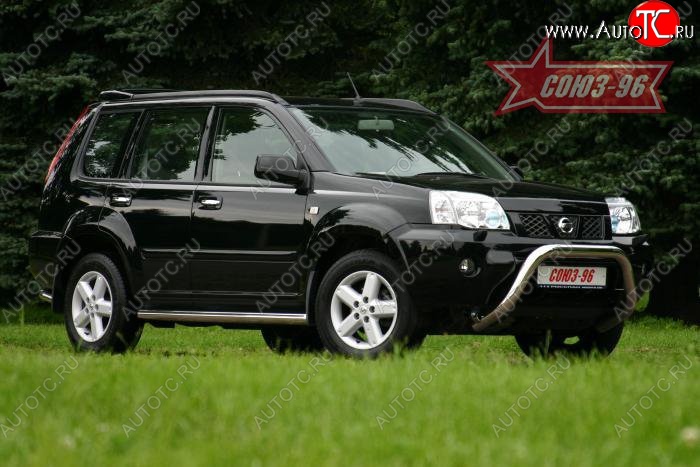 18 224 р. Защита переднего бампера Souz-96 (d76) Nissan X-trail 1 T30 дорестайлинг (2000-2003)  с доставкой в г. Йошкар-Ола