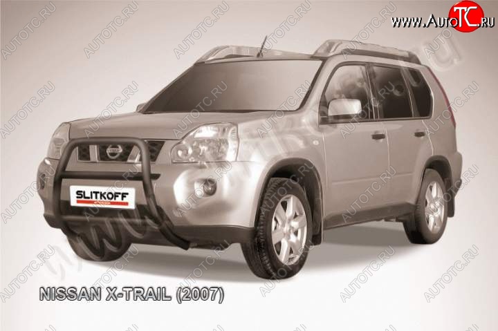 18 399 р. Кенгурятник d57 высокий  Nissan X-trail  2 T31 (2007-2011) дорестайлинг (Цвет: серебристый)  с доставкой в г. Йошкар-Ола