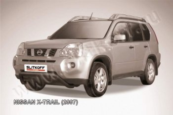 20 999 р. Кенгурятник d76 низкий мини Nissan X-trail 2 T31 дорестайлинг (2007-2011) (Цвет: серебристый)  с доставкой в г. Йошкар-Ола. Увеличить фотографию 1