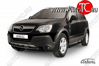 5 399 р. Защита переднего бампера Arbori (низкая, черная, 1 труба d57 mm). Opel Antara (2006-2010)  с доставкой в г. Йошкар-Ола