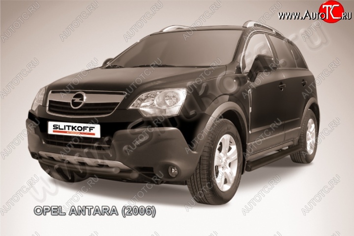 10 299 р. Защита переднего бампера d57+d57 двойная Opel Antara (2006-2010) (Цвет: серебристый)  с доставкой в г. Йошкар-Ола