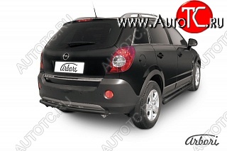 5 399 р. Защита заднего бампера Arbori (черная, 1 труба d57 mm). Opel Antara (2006-2010)  с доставкой в г. Йошкар-Ола