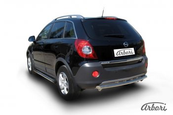 9 809 р. Защита заднего бампера Arbori (нержавейка, 1 труба d57 mm). Opel Antara (2006-2010)  с доставкой в г. Йошкар-Ола. Увеличить фотографию 2