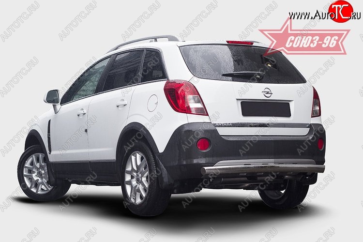 13 994 р. Защита заднего бампера из овальной трубы Souz-96 (в 76х42) Opel Antara рестайлинг (2010-2015)  с доставкой в г. Йошкар-Ола