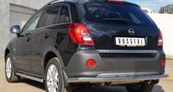 18 599 р. Одинарная защита заднего бампера из трубы диаметром 63 мм SLITKOFF Opel Antara рестайлинг (2010-2015)  с доставкой в г. Йошкар-Ола. Увеличить фотографию 4