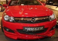 5 699 р. Накладка на передний бампер Rieger Opel Astra H GTC хэтчбек 3 дв. дорестайлинг (2004-2006) (Неокрашенная)  с доставкой в г. Йошкар-Ола. Увеличить фотографию 3