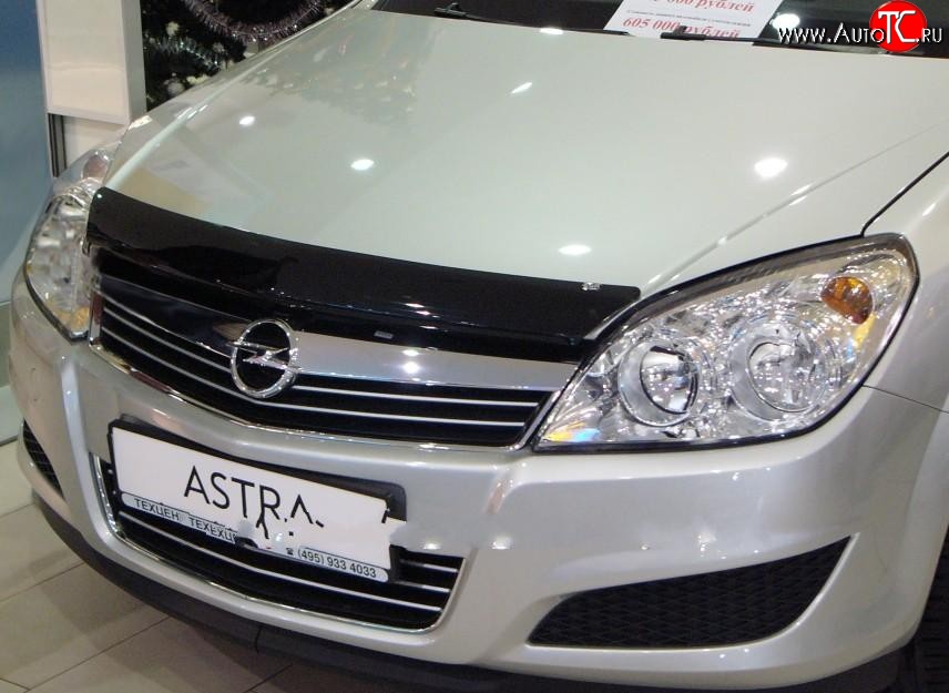 2 879 р. Дефлектор капота NovLine Opel Astra H хэтчбек 5дв дорестайлинг (2004-2007)  с доставкой в г. Йошкар-Ола