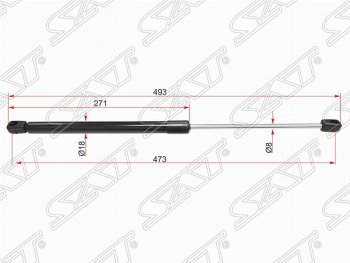 Газовый упор крышки багажника SAT Opel Astra H GTC хэтчбек 3 дв. дорестайлинг (2004-2006)