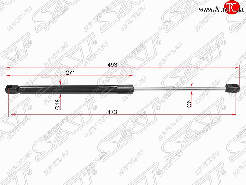 669 р. Газовый упор крышки багажника SAT Opel Astra H GTC хэтчбек 3 дв. дорестайлинг (2004-2006)  с доставкой в г. Йошкар-Ола