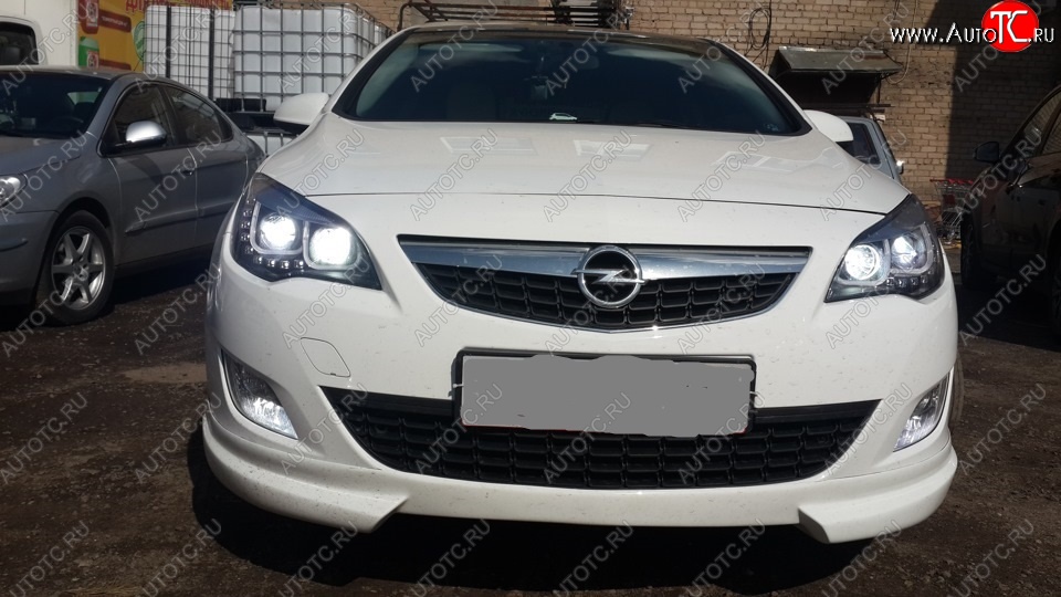 5 499 р. Накладка на передний бампер RIEGER Opel Astra J хэтчбек 5 дв. дорестайлинг (2009-2012) (Неокрашенная)  с доставкой в г. Йошкар-Ола